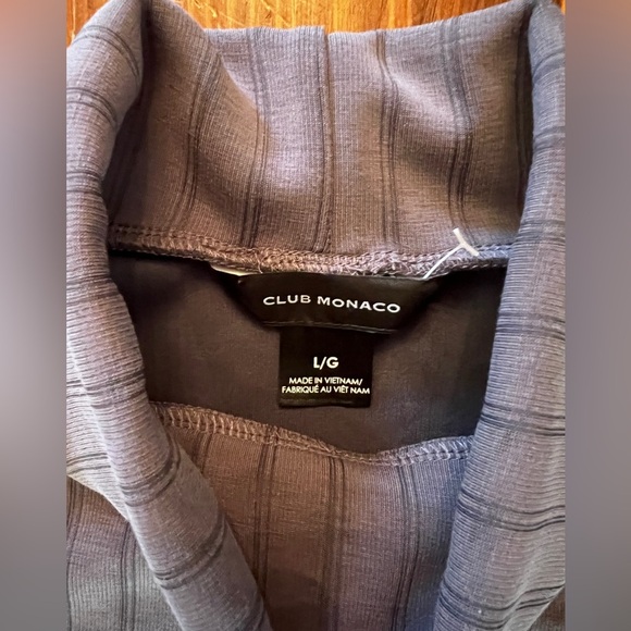 CLUB MONACO Grey Ribbed Turtleneck Tank Top Shell - Picture 3 of 4